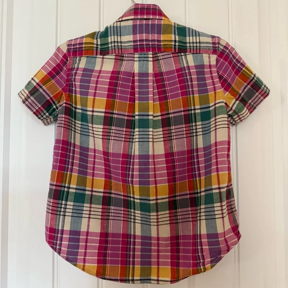 Polo Ralph Lauren Boys Madras Short Sleeve Shirt